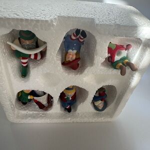 Department 56 North Pole Series Have A Seat Elves Set of Six Christmas Village